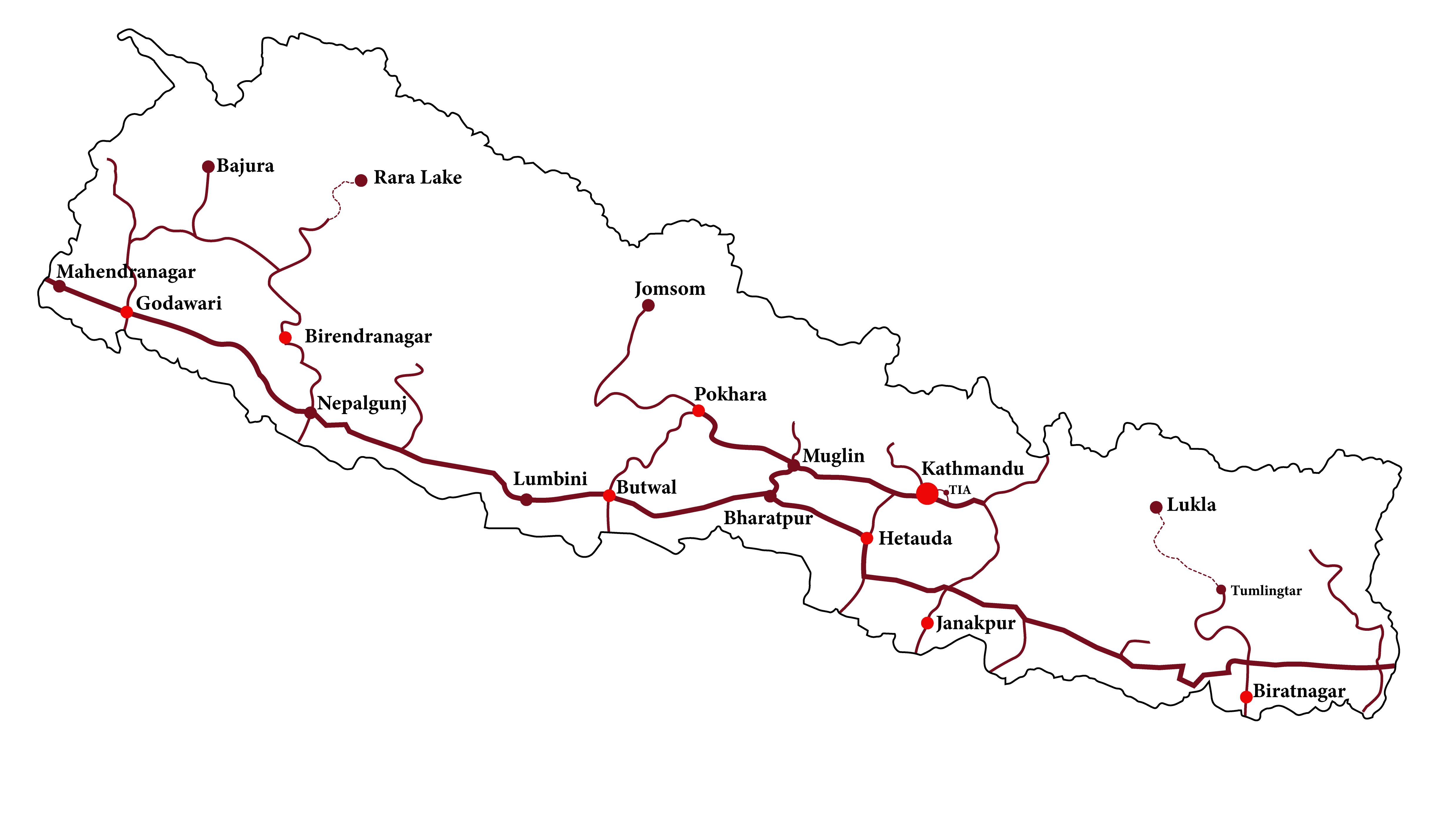 Map of Nepal